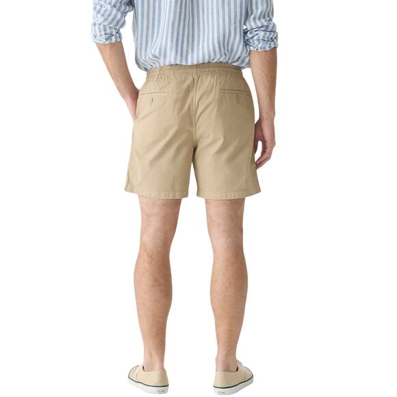 NWT J.Crew 6” Dock Shorts XS Khaki Cotton Drawstring Fair Trad - Picture 3 of 7